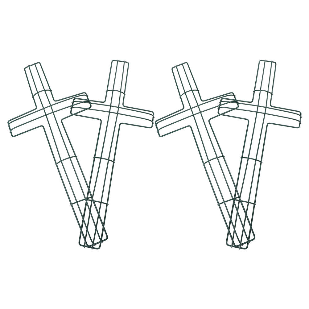Wreath Form Wire - 4Pcs Flower Wreath Iron Frame Cross