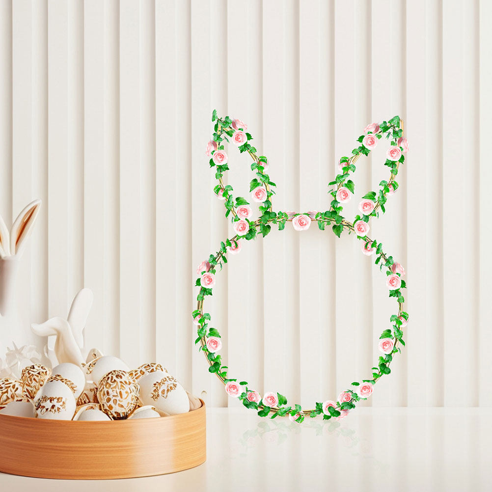 Wreath Form Wire - 2Pcs Bunny Head Circular Wreath Form