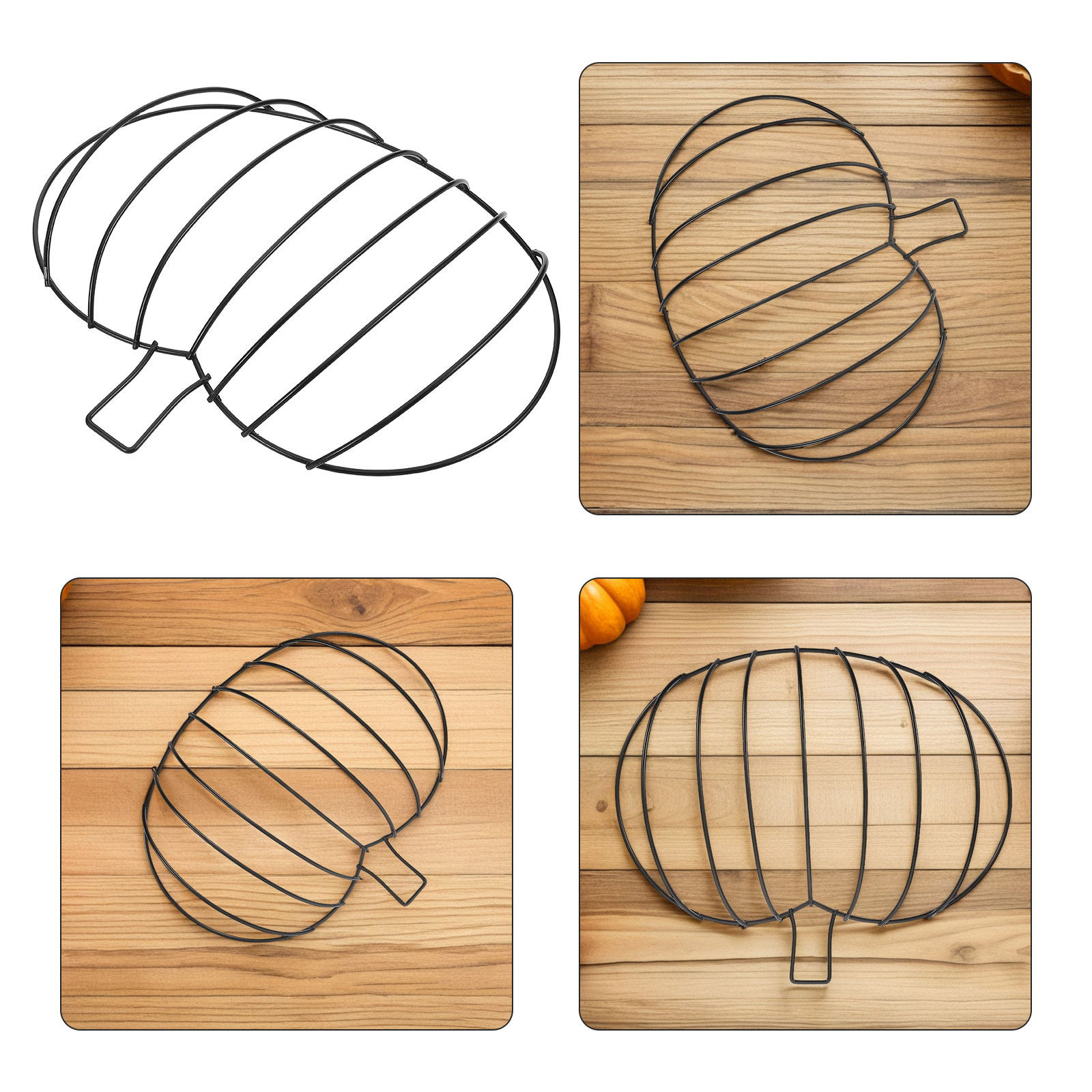 Wreath Form Wire - 3Pcs Farmhouse Pumpkin Wreath Frame Metal