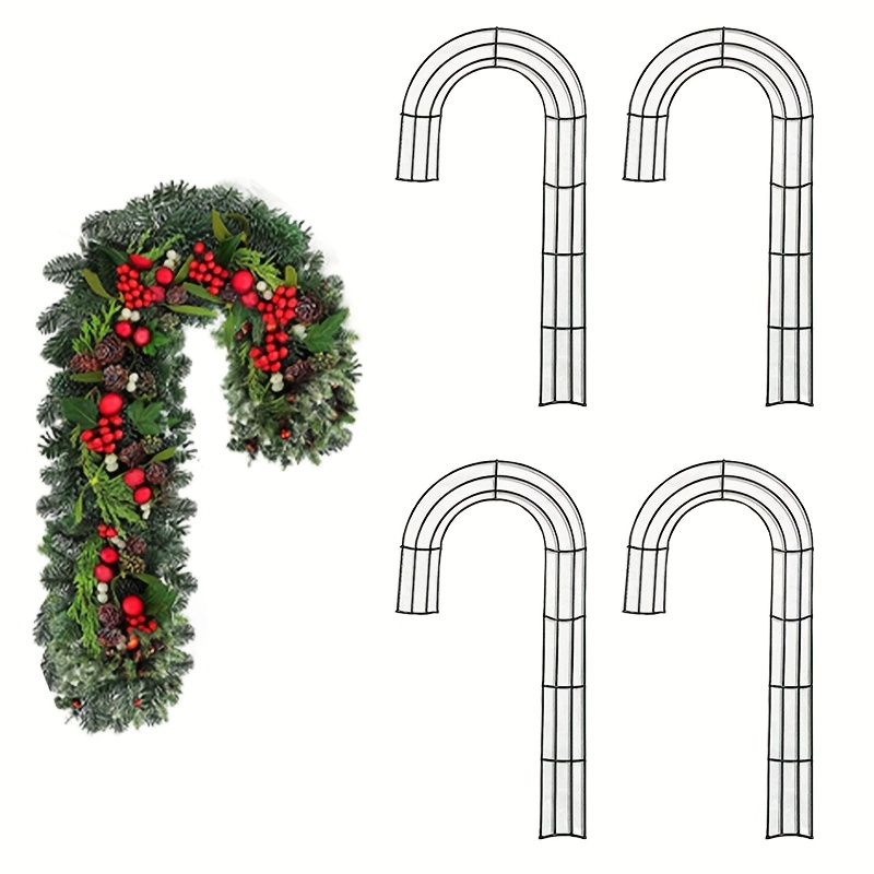 1/2/4Pcs Christmas J‑Shape Met - Wreath Form Wire recension och pris