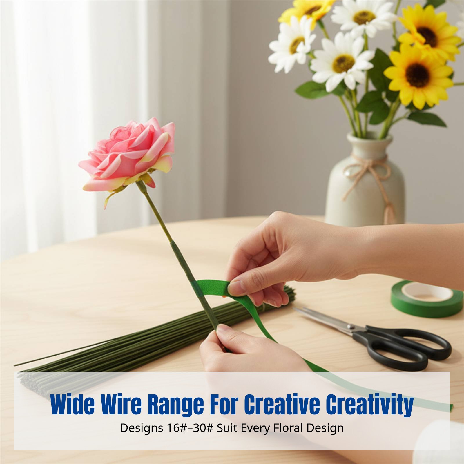 DIY Handcraft Floral Stem Wire - Floral Tape Green recension och pris