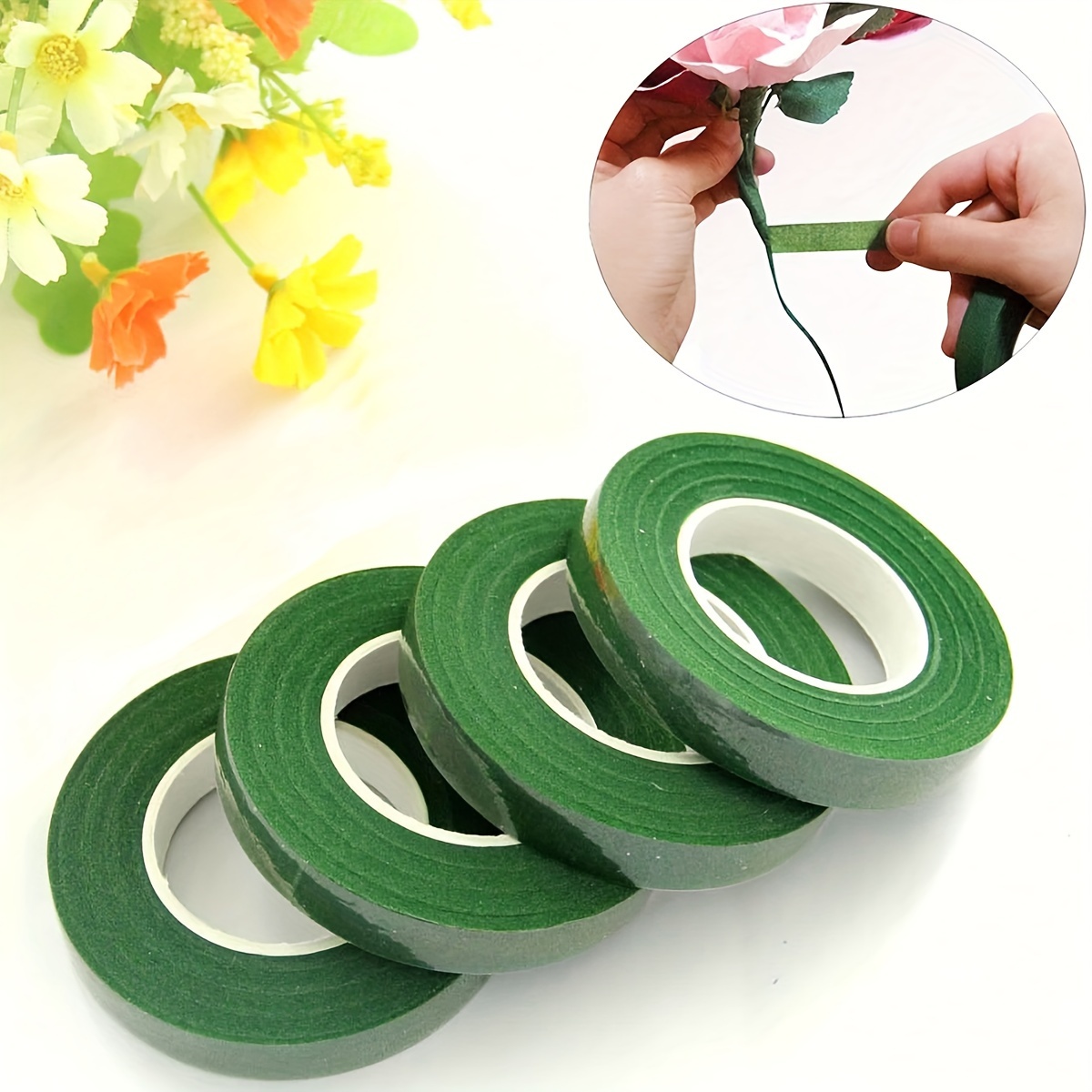 Floral green paper tape, DIY h - Floral Tape Green recension och pris