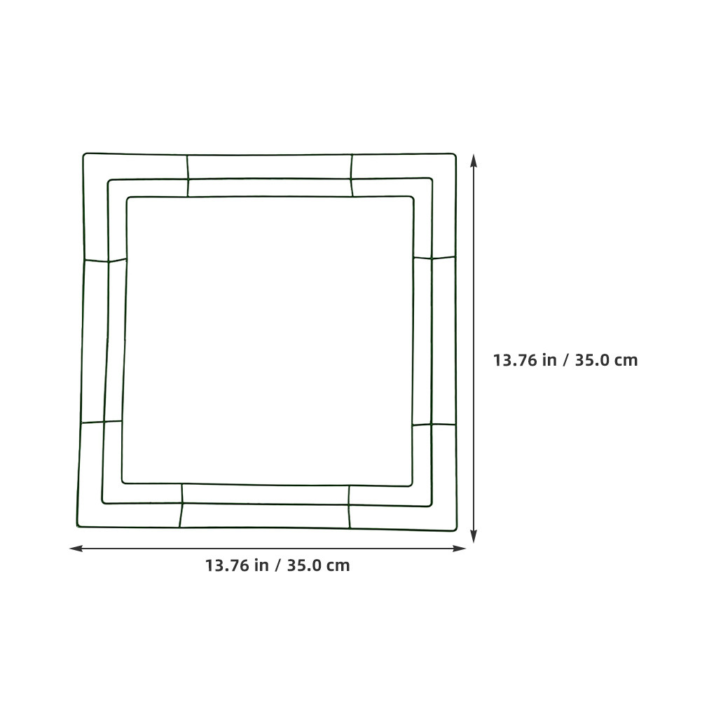 Square Wreath Frame 35x35cm Ir - Wreath Form Wire recension och pris