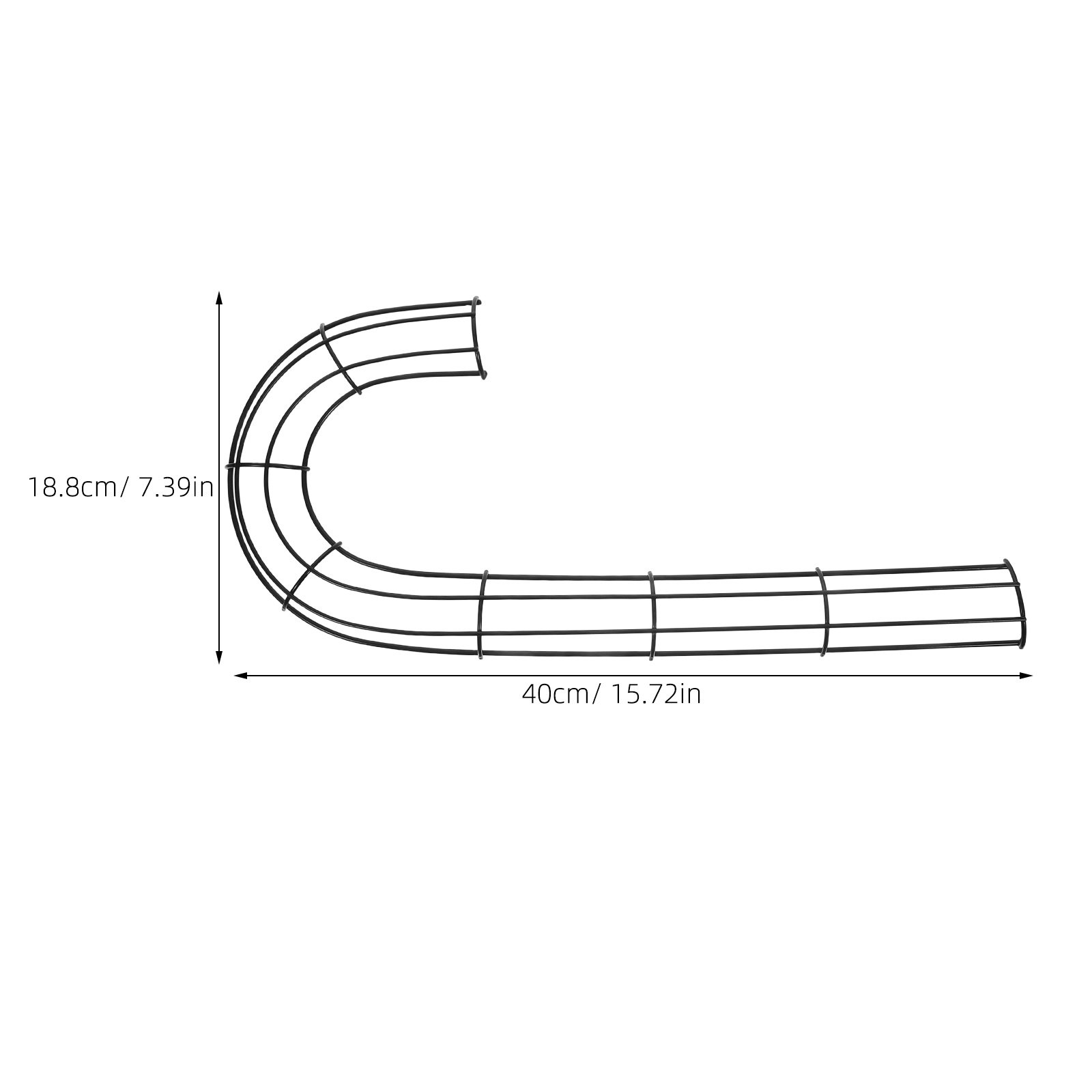 2Pcs Christmas J Shape Wreath  - Wreath Form Wire recension och pris