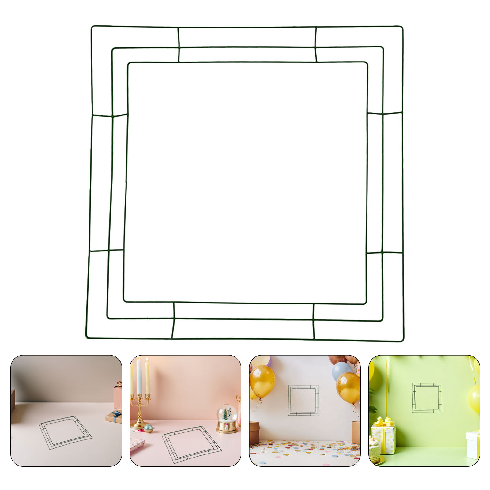 Square Wreath Frame Floral Hoo - Wreath Form Wire recension och pris
