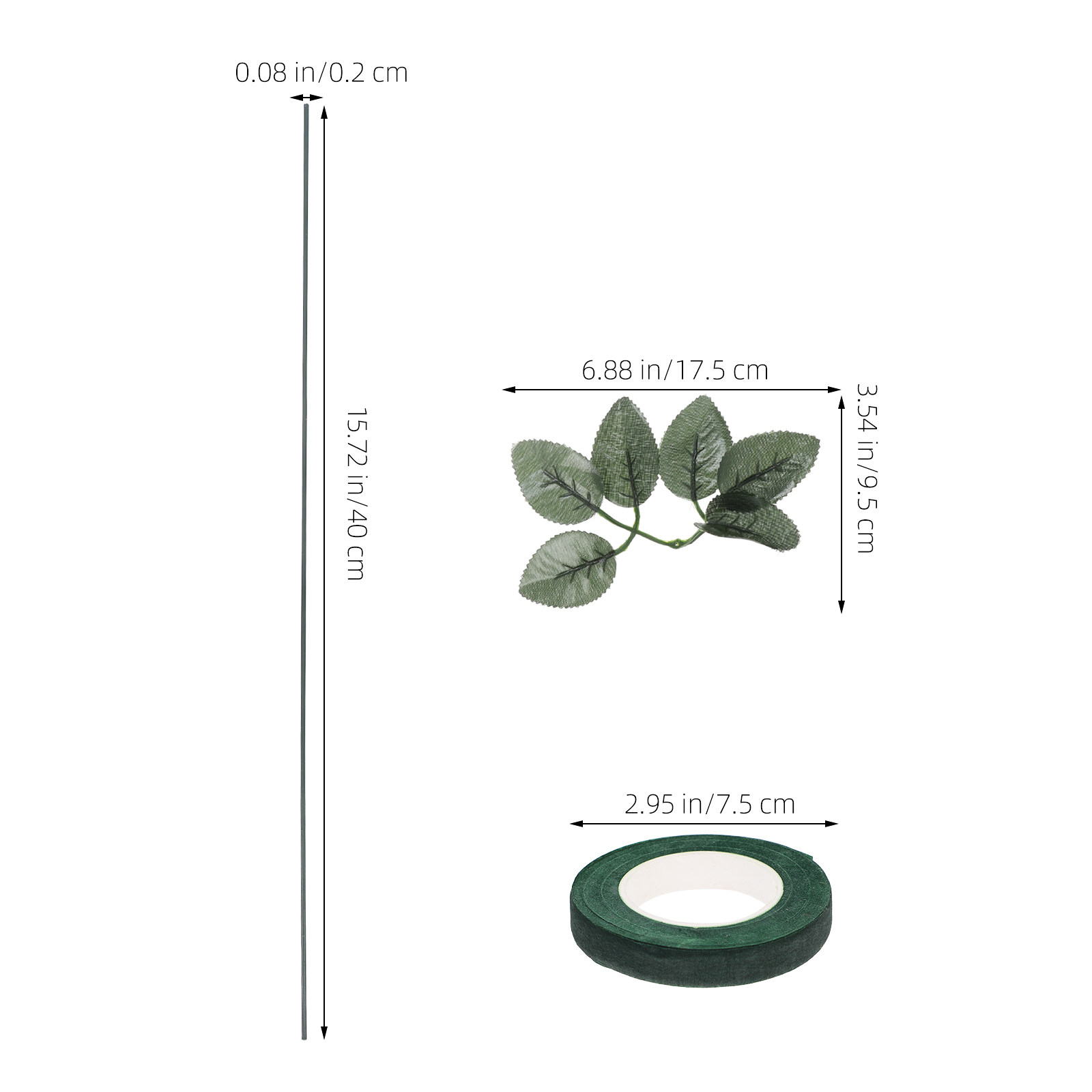 20Pcs Floral Arrangement Kit D - Floral Tape Green recension och pris