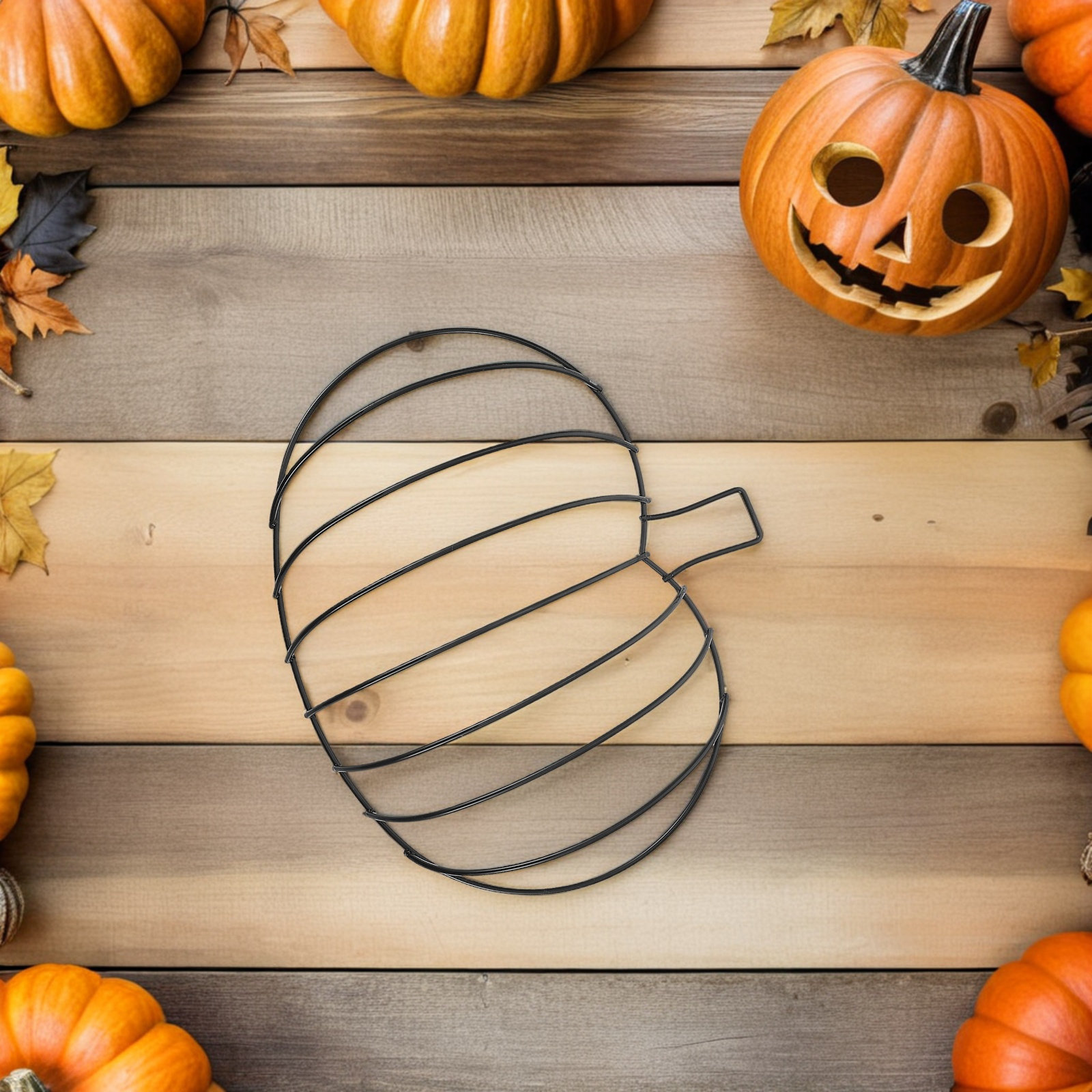3Pcs Farmhouse Pumpkin Wreath  - Wreath Form Wire recension och pris